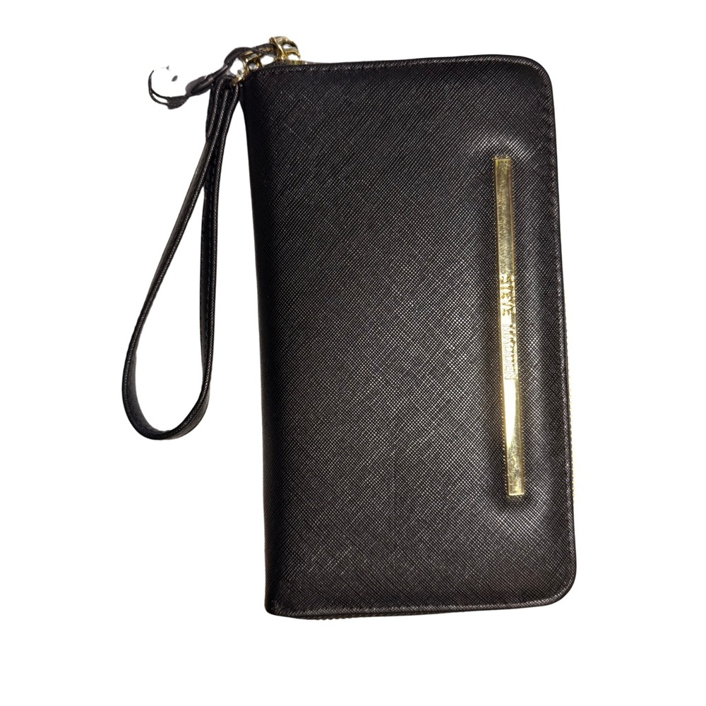 Steve Madden Black Wallet with Gold Detail (0257)